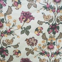 tissu grande indienne coloris d'automne fond or