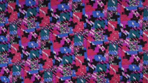 tissu matelassé -CRUX-fuschia-noir-bleu-vert-140cm