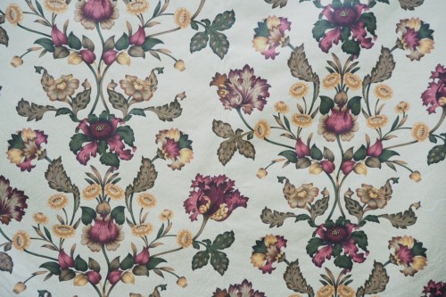 tissu grande indienne coloris d'automne fond or