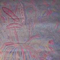 Tissu schintz au lion ,oiseau et indiens dans forêt