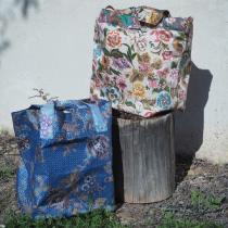 Indienne -tissu floral fond écru - 