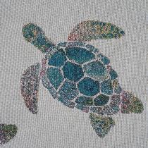 tissu tortues jacquard fond écru - EMILIE