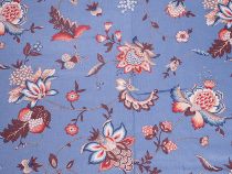 tissu ALETH grande indienne-fond bleu -coton