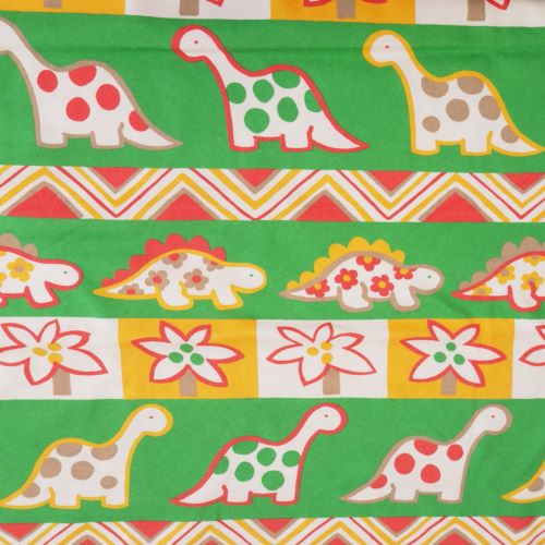 tissu jersey coton DINOSAURES vert pomme