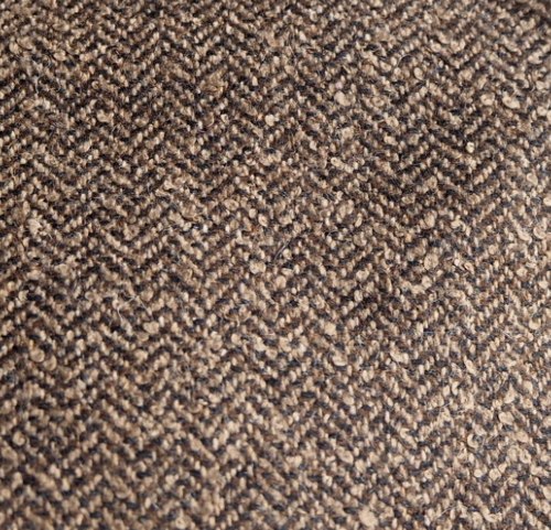 tissu CONSTANTIN lainage chevron choco - brun